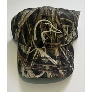 NWT Ducks Unlimited Mossy Oak Camo Strapback Hat Cap Green Brown Hunting NEW